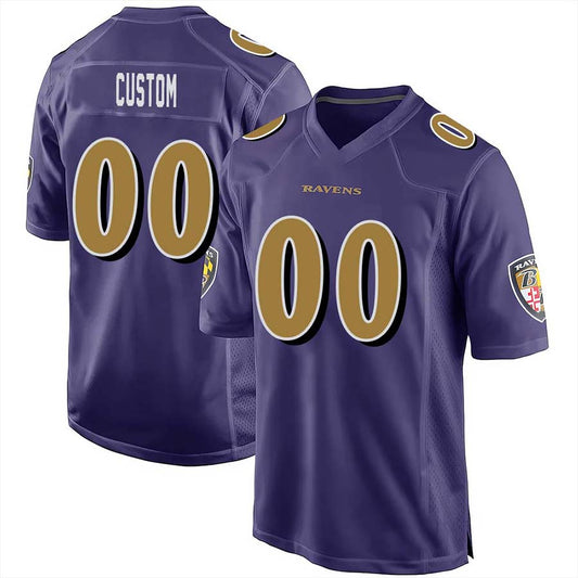 Custom Baltimore Ravens 2024 Color Rush Purple Game American Stitched Football Jersey