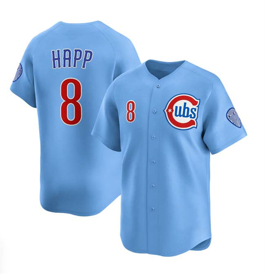 Chicago Cubs #8 Ian Happ Blue 2024-25 2nd Alternate Limited Stitched Baseball Jersey
