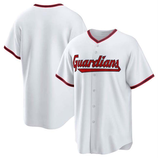 Cleveland Guardians Blank White Cool Base Limited Stitched Baseball Jersey