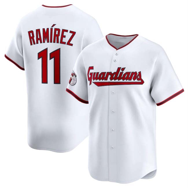 Cleveland Guardians #11 Jose Ramirez White Home Limited Stitched Baseball Jersey