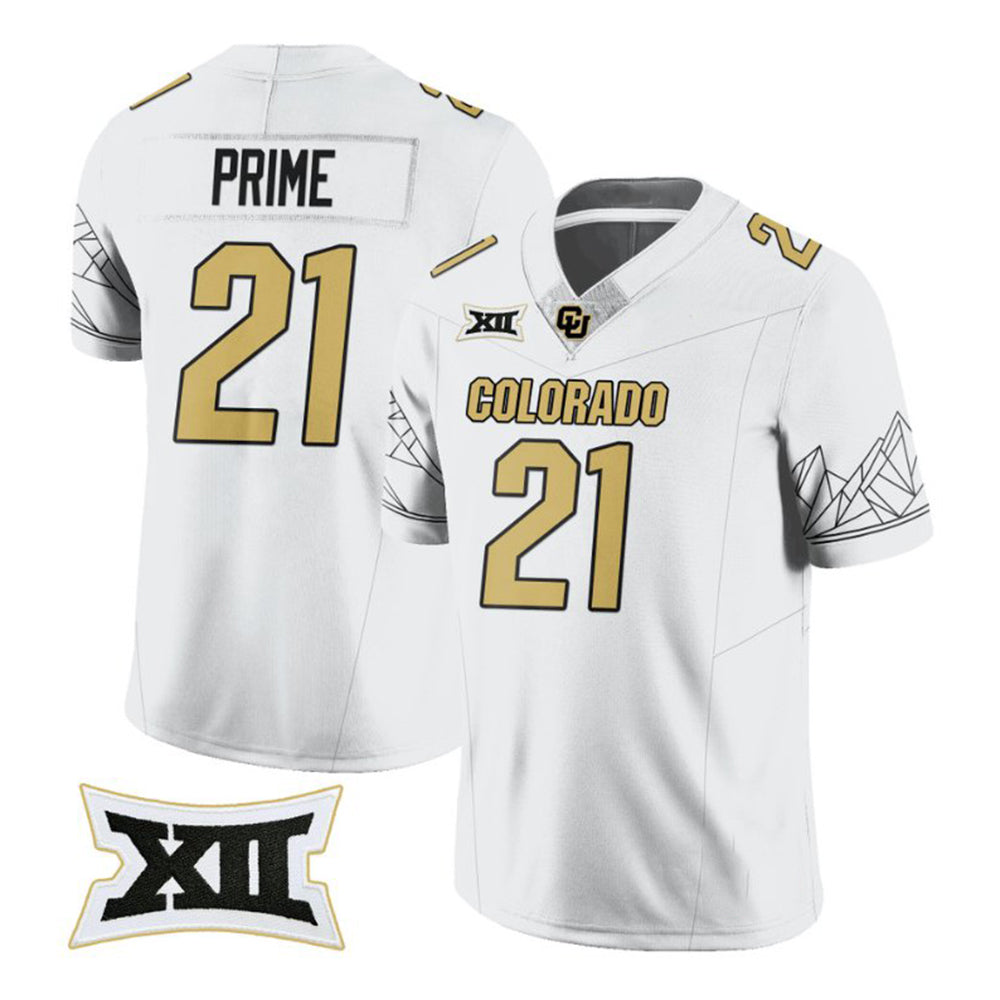 C.Buffalo #21 Coach Prime White 2024 F.US.E Vapor Limited Stitched Football College Jersey