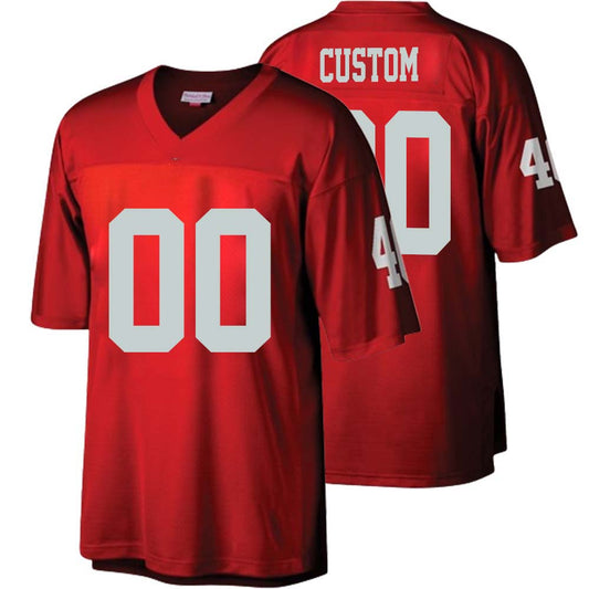 Custom Throwback Arizona Cardinals Stitched Red Mitchell And Ness 2000 Replica Jersey