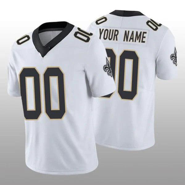 Custom NO.Saints White Vapor Limited 100th Season Jersey American Stitched Jersey Football Jerseys