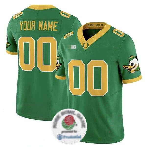 Custom O.Ducks Active Player Green 2024 F.U.S.E. Rose Bowl Vapor Limited Stitched Football American College Jerseys