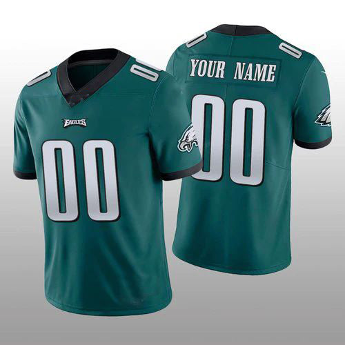 Custom P.Eagles Midnight Green Vapor Limited American Football Stitched Jerseys
