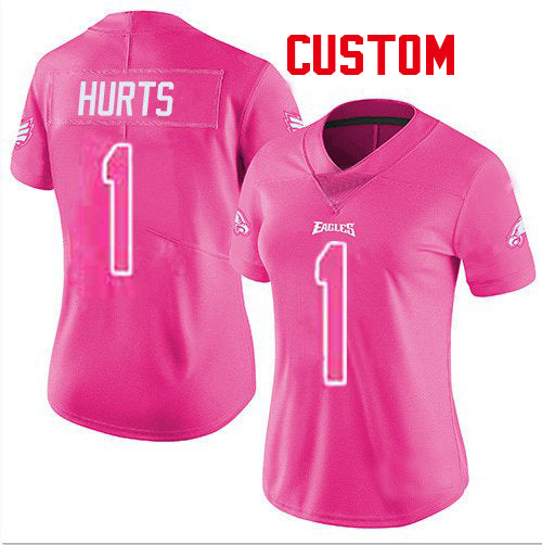 Custom P.Eagles White Green Split Limited Football Stitched Jersey