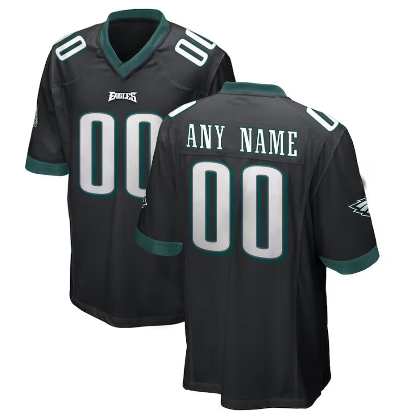 Custom P.Eagles White Black American Football Stitched Jerseys