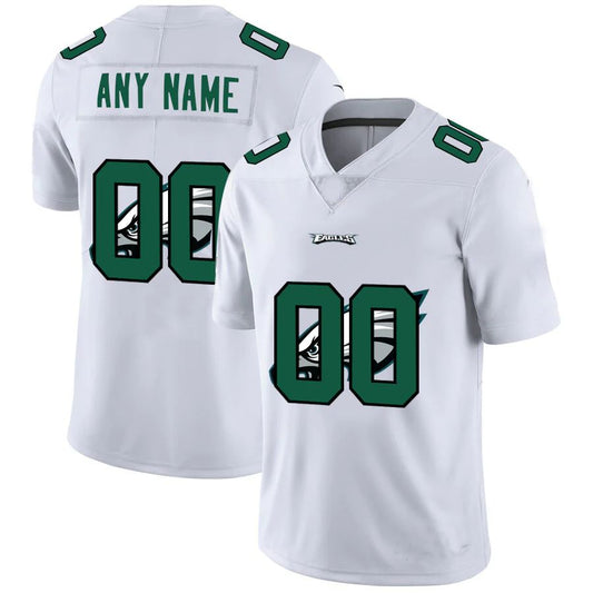 Custom P.Eagles White Team Big Logo Vapor Untouchable Limited Football Stitched Jersey