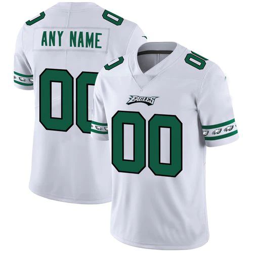 Custom P.Eagles White Team Logo Vapor Limited Football Stitched Jersey