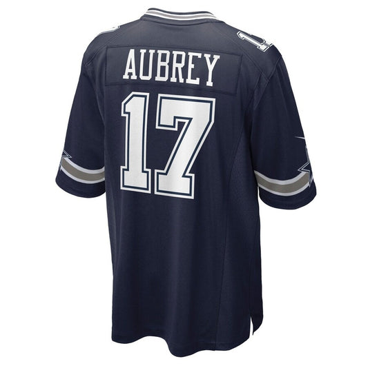 D.Cowboys #17 Brandon Aubrey Navy Team Game American Football Jerseys