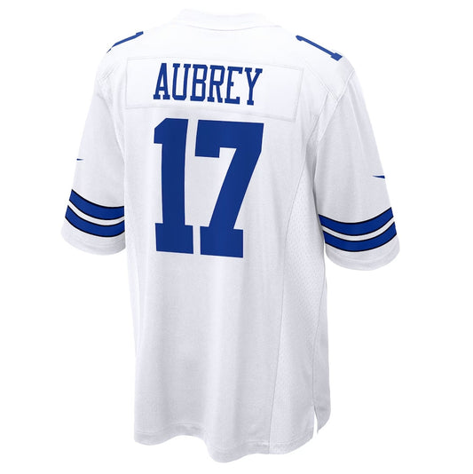 D.Cowboys #17 Brandon Aubrey White Game American Football Jerseys