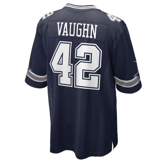 D.Cowboys #42 Deuce Vaughn Navy Game American Football Jerseys