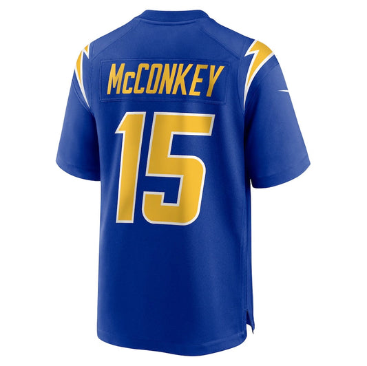 LA.Chargers #15 Ladd McConkey Royal Alternate Game Stitched American Football Jerseys