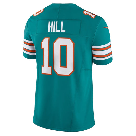 M.Dolphins #10 Tyreek Hill Aqua Vapor F.U.S.E. Limited Stitched American Football Jerseys
