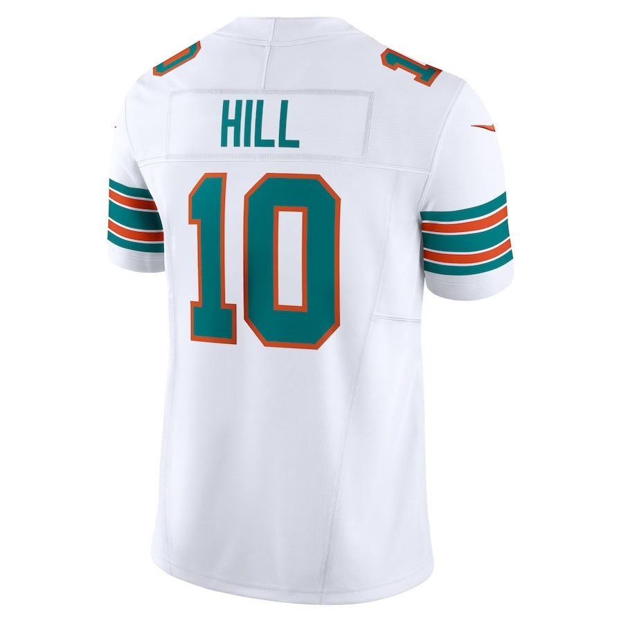 M.Dolphins #10 Tyreek Hill White Vapor F.U.S.E. Limited Stitched American Football Jerseys