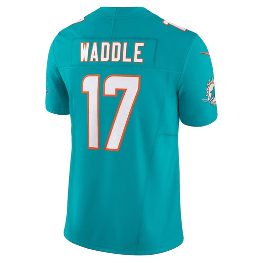 M.Dolphins #17 Jaylen Waddle Aqua Vapor F.U.S.E. Limited Stitched American Football Jerseys