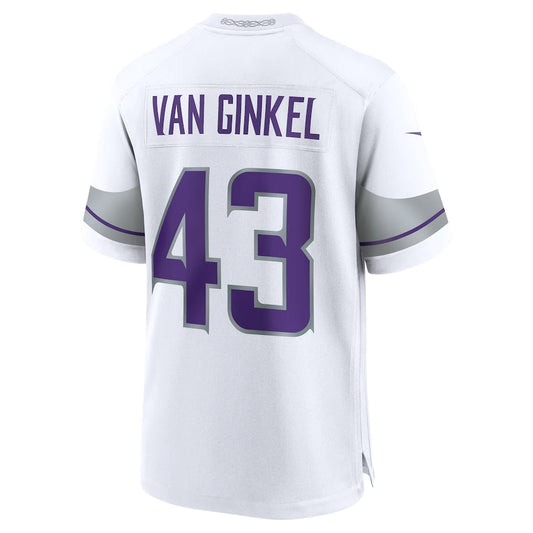 MN.Vikings #43 Andrew Van Ginkel White Alternate Game Stitched American Football Jerseys