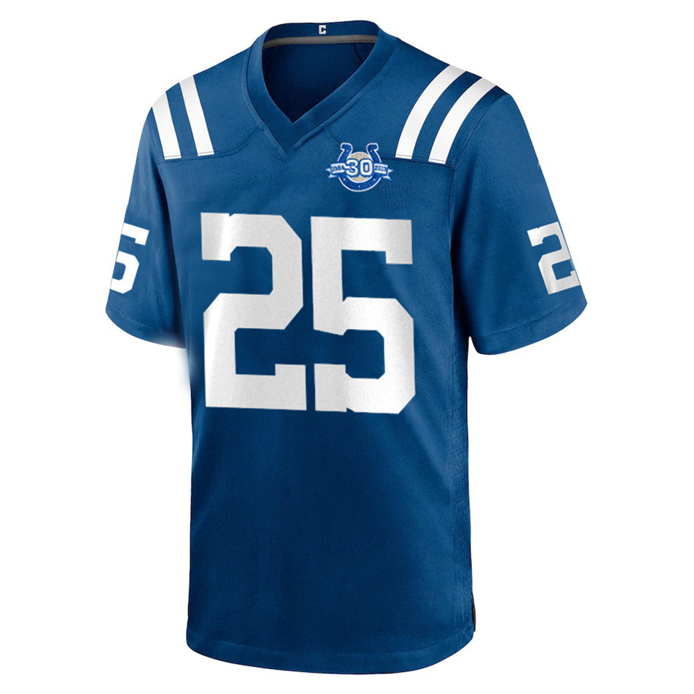 IN.Colts #25 Marshay Green Royal 30th Patch Game Jersey Stitched American Football Jerseys