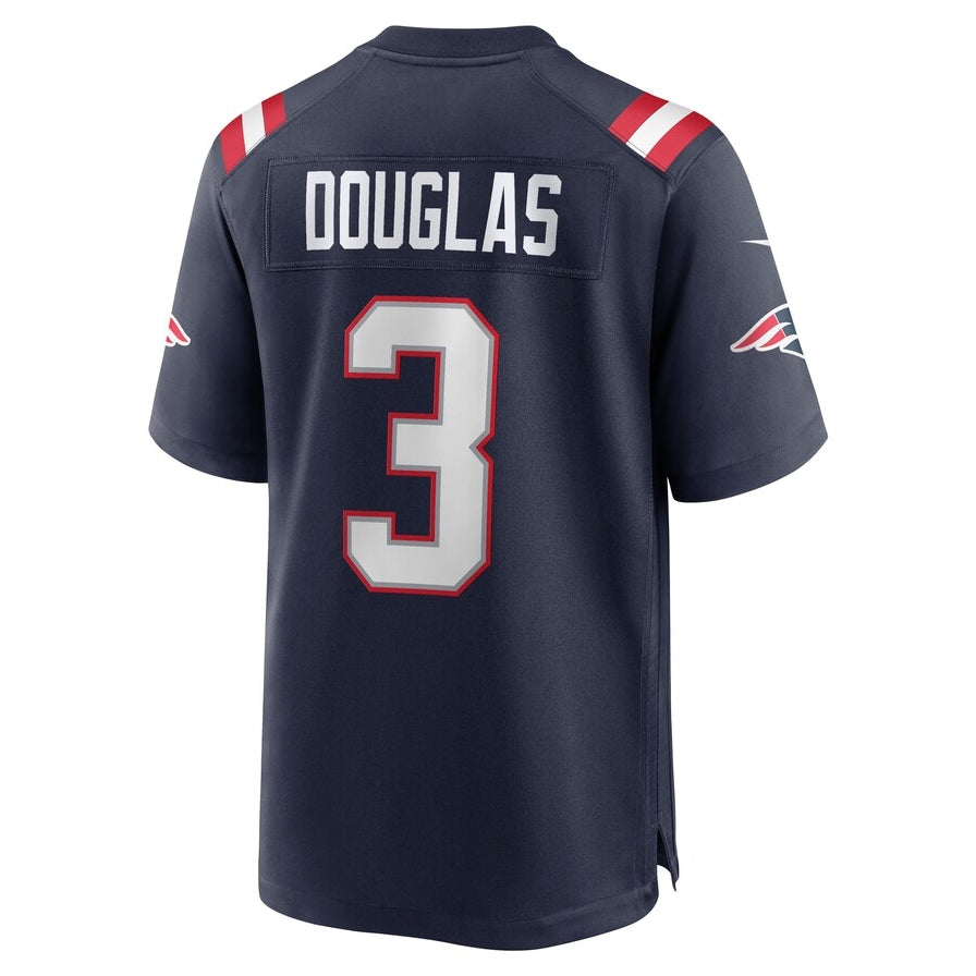 NE.Patriots #3 Demario Douglas Navy Game Stitched American Football Jerseys