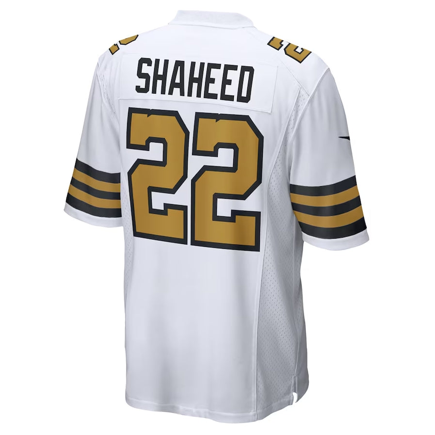 NO.Saints #22 Rashid Shaheed White Alternate Game Stitched American Football Jersey