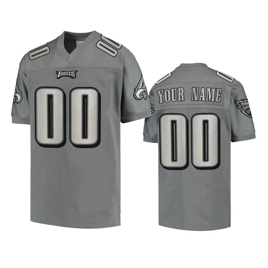 Philadelphia Eagles Custom 2004 Charcoal Metal Replica Jersey
