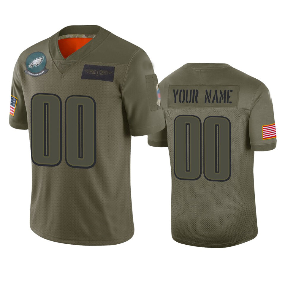 Philadelphia Eagles Custom Camo 2019 Salute to Service Limited Jersey