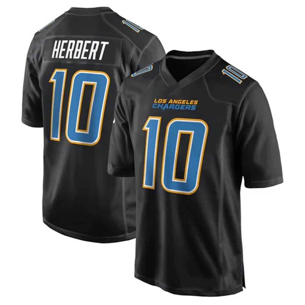 LA.Chargers #10 Justin Herbert Carbon Black Fashion Vapor Limited Jersey Stitched American Football Jerseys