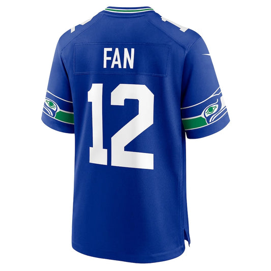 S.Seahawks #12s Royal Throwback Player Game Stitched American Football Jerseys