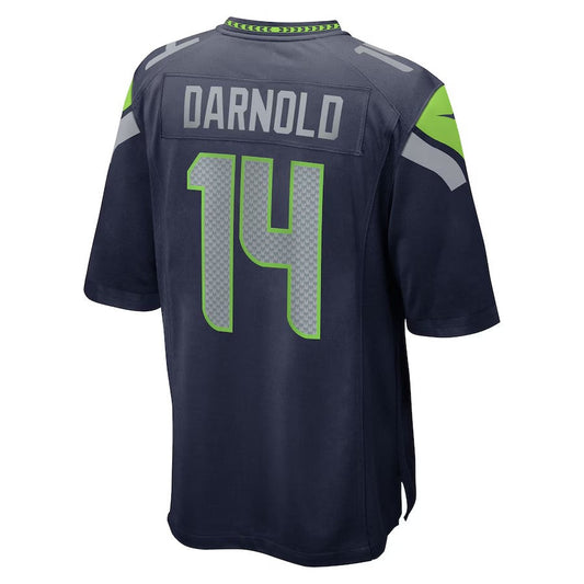 S.Seahawks #14 Sam Darnold Navy Game Stitched American Football Jerseys