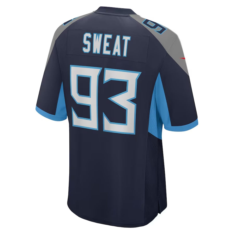 T.Titans #93 T'Vondre Sweat Navy Team Game Stitched American Football Jerseys
