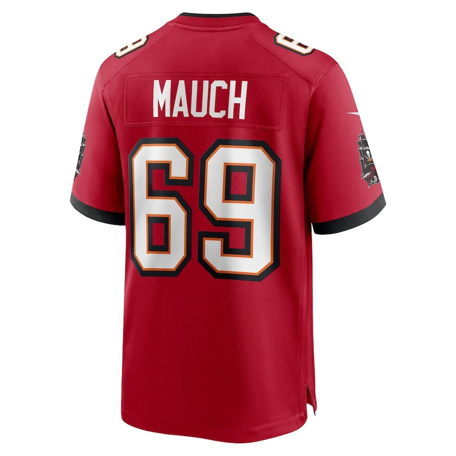 TB.Buccaneers #69 Cody Mauch Red Game Stitched American Football Jerseys