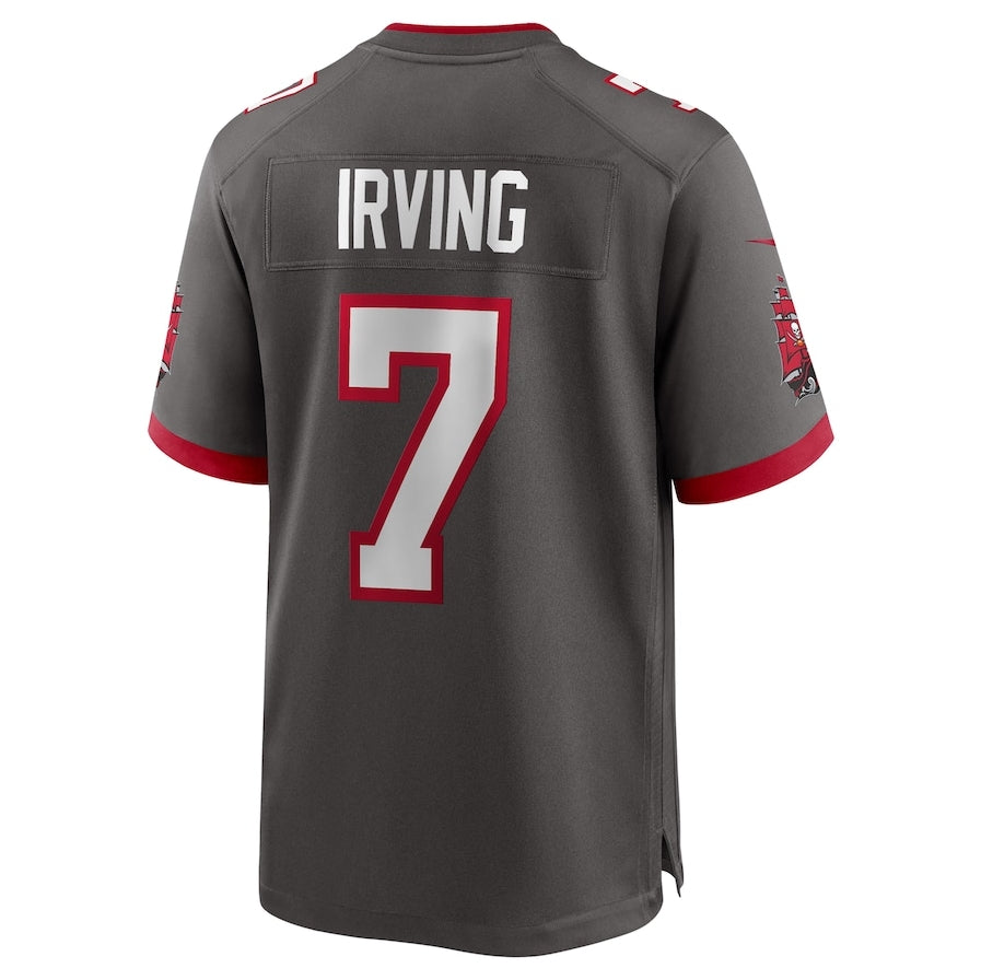 TB.Buccaneers #7 Bucky Irving Pewter Alternate Game Stitched American Football Jerseys