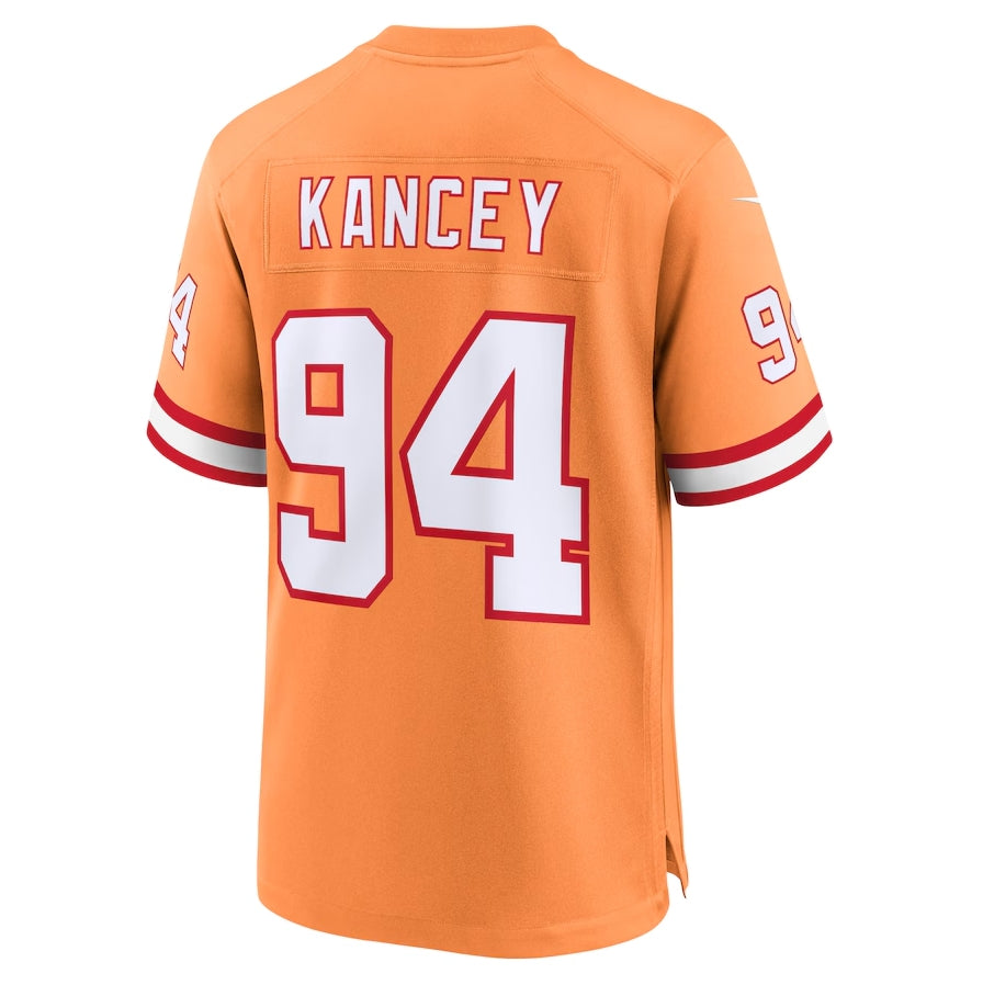TB.Buccaneers #94 Calijah Kancey Orange Alternate Team Game Stitched American Football Jerseys