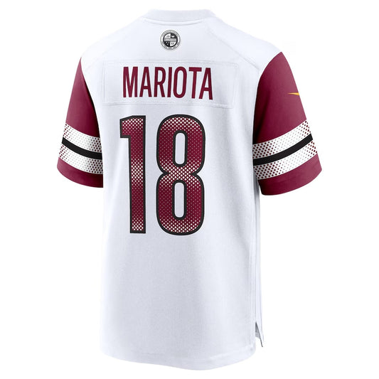 W.Commanders #18 Marcus Mariota White Game Stitched American Football Jerseys