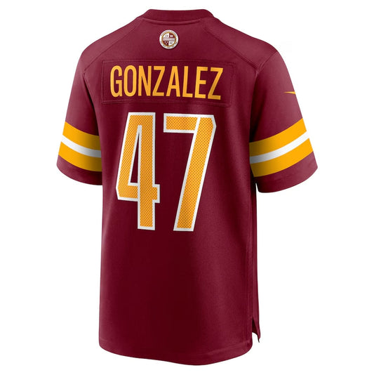 W.Commanders #47 Zane Gonzalez Burgundy Game Stitched American Football Jerseys