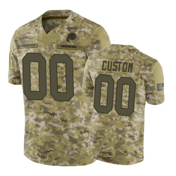 Custom Washington Commanders Camo 2018 Salute to Service Jersey