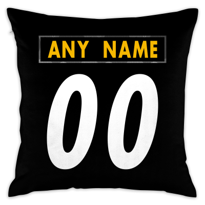 Custom Football Pittsburgh Steelers Decorative Throw Pillow Cover 18" x 18"- Print Personalized Style Customizable Design Team Any Name & Number