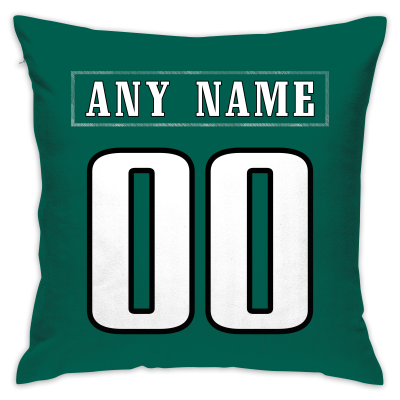 Custom Football Philadelphia Eagles Decorative Throw Pillow Cover 18" x 18"- Print Personalized Style Customizable Design Team Any Name & Number