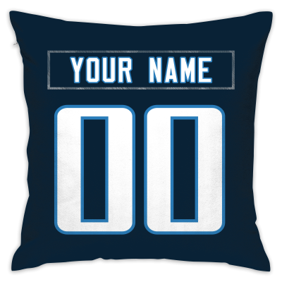 Custom Football Tennessee Titans Decorative Throw Pillow Cover 18" x 18"- Print Personalized Style Customizable Design Team Any Name & Number