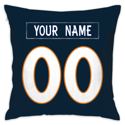 Custom Football Denver Broncos Decorative Throw Pillow Cover 18" x 18"- Print Personalized Style Customizable Design Team Any Name & Number