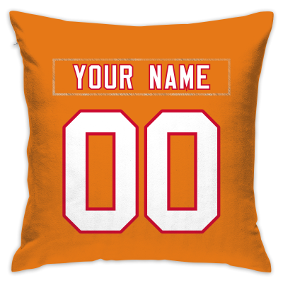 Custom Football Tampa Bay Buccaneers Decorative Throw Pillow Cover 18" x 18"- Print Personalized Style Customizable Design Team Any Name & Number