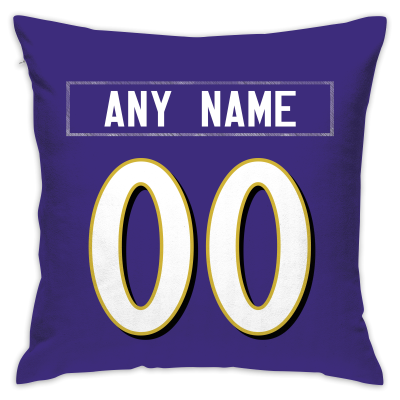 Custom Throw Pillow Football Baltimore Ravens Decorative Pillow Cover 18" x 18"- Print Personalized Style Customizable Design