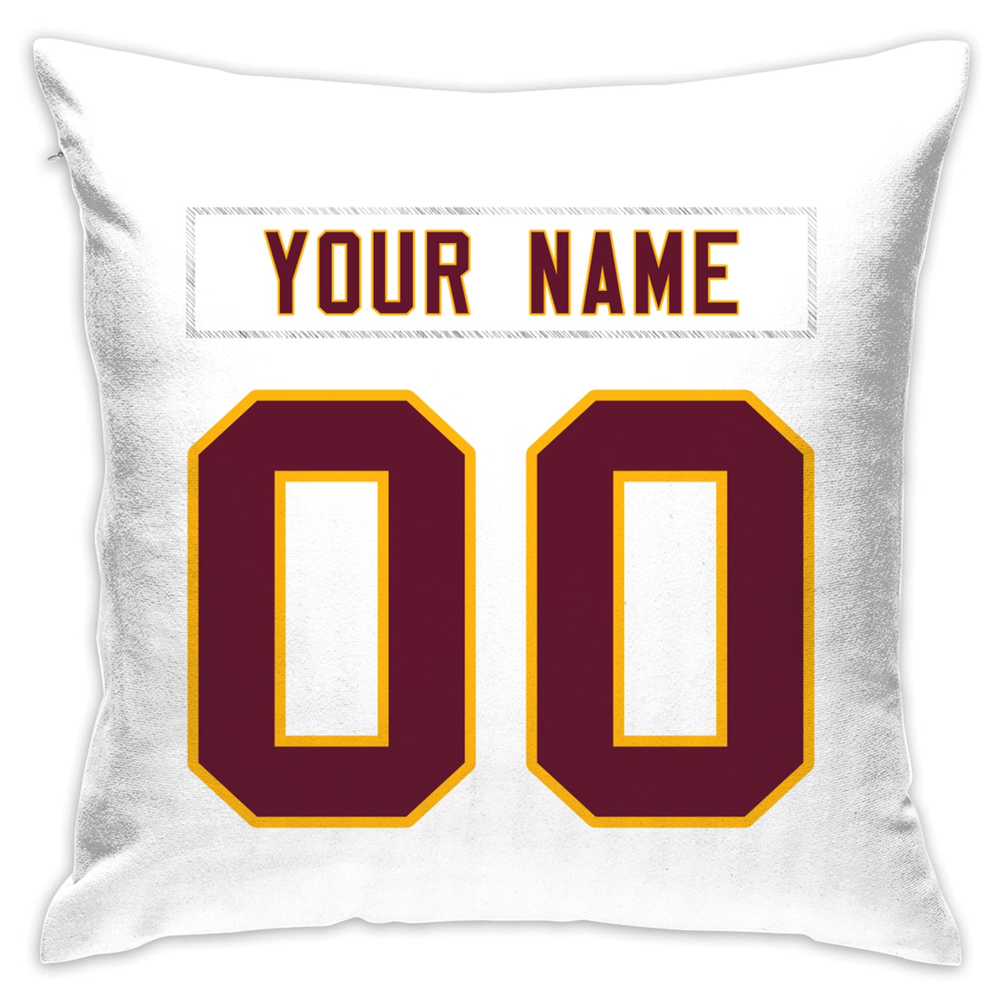 Custom Washington Football Team Decorative Throw Pillow Cover 18" x 18"- Print Personalized Style Customizable Design Team Any Name & Number