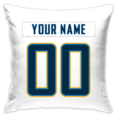 Custom Football Los Angeles Chargers Decorative Throw Pillow Cover 18" x 18"- Print Personalized Style Customizable Design Team Any Name & Number