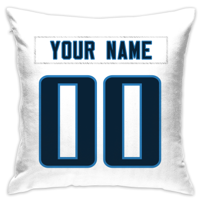 Custom Football Tennessee Titans Decorative Throw Pillow Cover 18" x 18"- Print Personalized Style Customizable Design Team Any Name & Number
