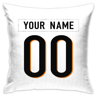 Custom Football Cincinnati Bengals Decorative Throw Pillow Cover 18" x 18"- Print Personalized Style Customizable Design Team Any Name & Number