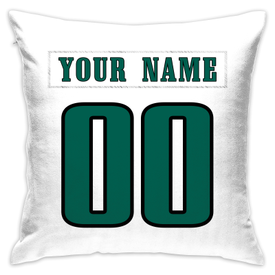 Custom Football Philadelphia Eagles Decorative Throw Pillow Cover 18" x 18"- Print Personalized Style Customizable Design Team Any Name & Number