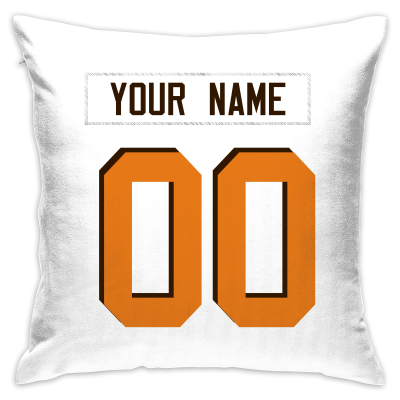 Custom Football Cleveland Browns Decorative Throw Pillow Cover 18" x 18"- Print Personalized Style Customizable Design Team Any Name & Number