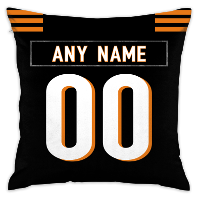 Custom Football Cincinnati Bengals Decorative Throw Pillow Cover 18" x 18"- Print Personalized Style Customizable Design Team Any Name & Number