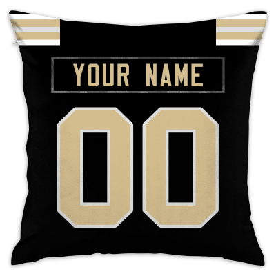 Custom Football New Orleans Saints Decorative Throw Pillow Cover 18" x 18"- Print Personalized Style Customizable Design Team Any Name & Number